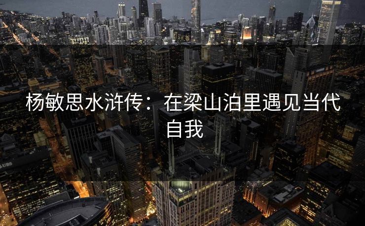 杨敏思水浒传：在梁山泊里遇见当代自我